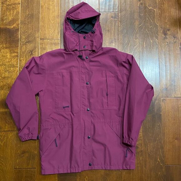 REI Outdoors Vintage 90s Cranberry Red Gore Tex Full Zip Jacket Women's Size 12 - Picture 4 of 9